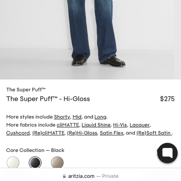 The Super Puff™ - Hi-Gloss French Taffeta Premium Down Puffer Jacket Black 2XS - Picture 4 of 4